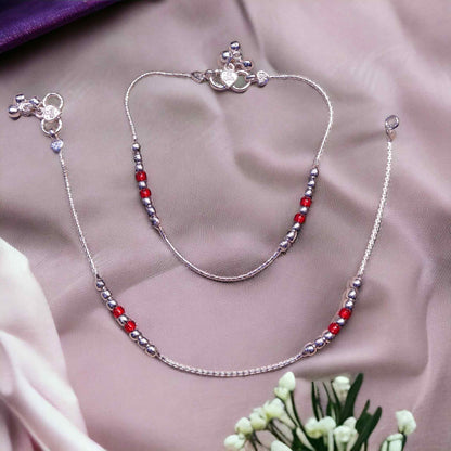Light Weight Silver Payal for Women - Jauhari Jewellers