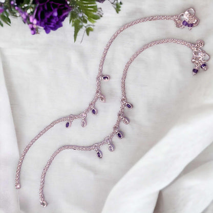 Light Weight Silver Payal for Women - Jauhari Jewellers
