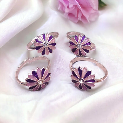 Light Weight Silver Toe Rings for Women ( 2 Pairs ) - Jauhari Jewellers