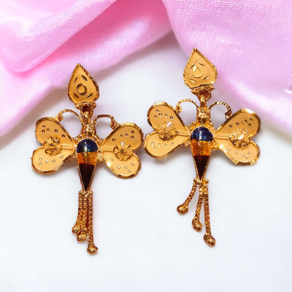 One Gram Gold ButterFly Earrings - Jauhari Jewellers