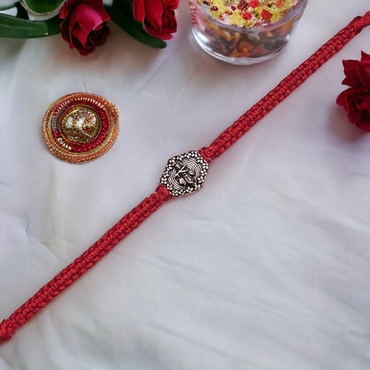 Oxidised Silver Thread Rakhi For Raksha Bandhan - Jauhari Jewellers