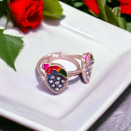 Peacock Silver Toe Rings ( 2 Pairs ) for Women - Jauhari Jewellers
