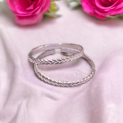 Plain Silver Thumb Toe Rings for Women ( 1 Pair ) - Jauhari Jewellers