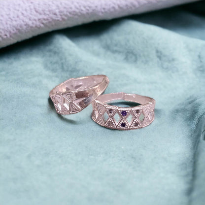 Plain Silver Toe Rings ( 2 Pairs ) for Women - Jauhari Jewellers