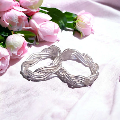 Plain Silver Toe Rings ( 2 Pairs ) For Women - Jauhari Jewellers