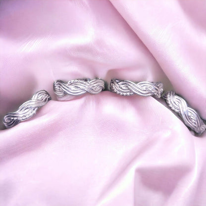 Plain Silver Toe Rings ( 2 Pairs ) For Women - Jauhari Jewellers