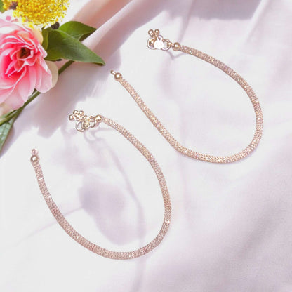 Premium Light weight Silver Payal - Jauhari Jewellers