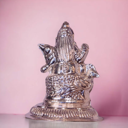 Premium Pure Silver Saraswati Ji Murti - Jauhari Jewellers
