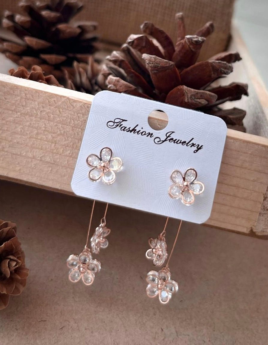 Premium Rose Gold Plated Earrings - Jauhari Jewellers