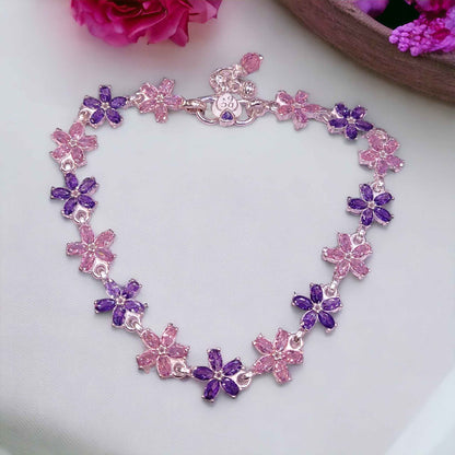 Premium Silver AD Stone Payal - Jauhari Jewellers