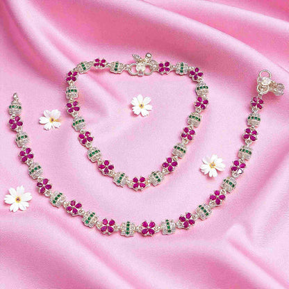 Silver fancy payal