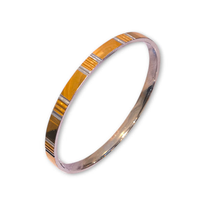 Gold plated silver kada for men