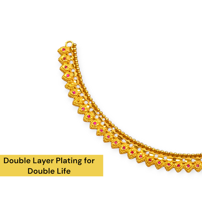 Gold plated fancy necklace set