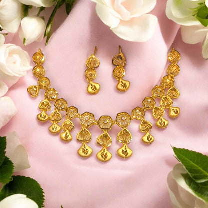 Gold plated Turkish necklace set