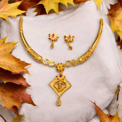 High quality gold plated necklace set - jauhari jewellers