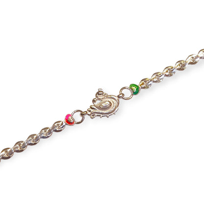 Silver Peacock Rakhi by jauhari jewellers