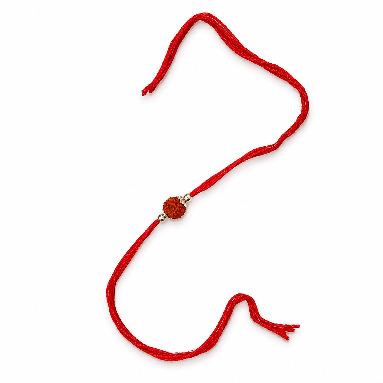 Silver Rudraksha rakhi for raksha bandhan