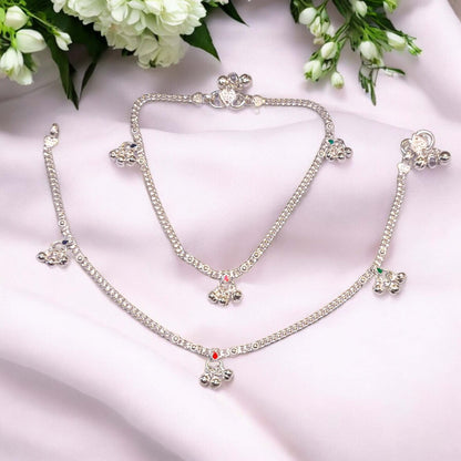 Silver ghungroo payal