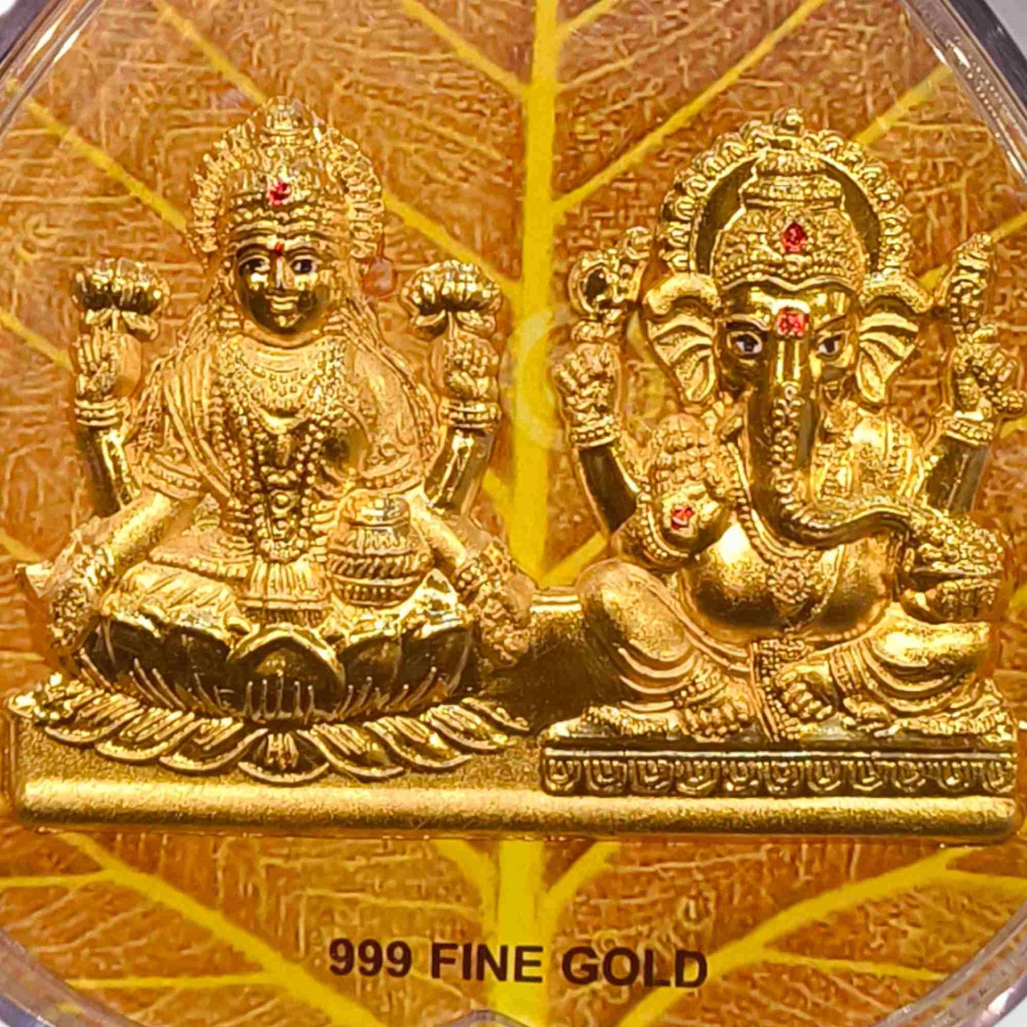 24k Gold leaf laxmi ganesh - jauhari jewellers