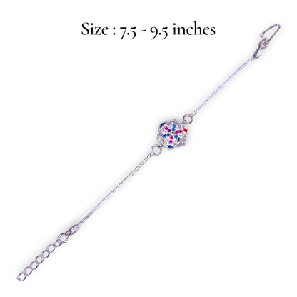 Silver bracelet rakhi 