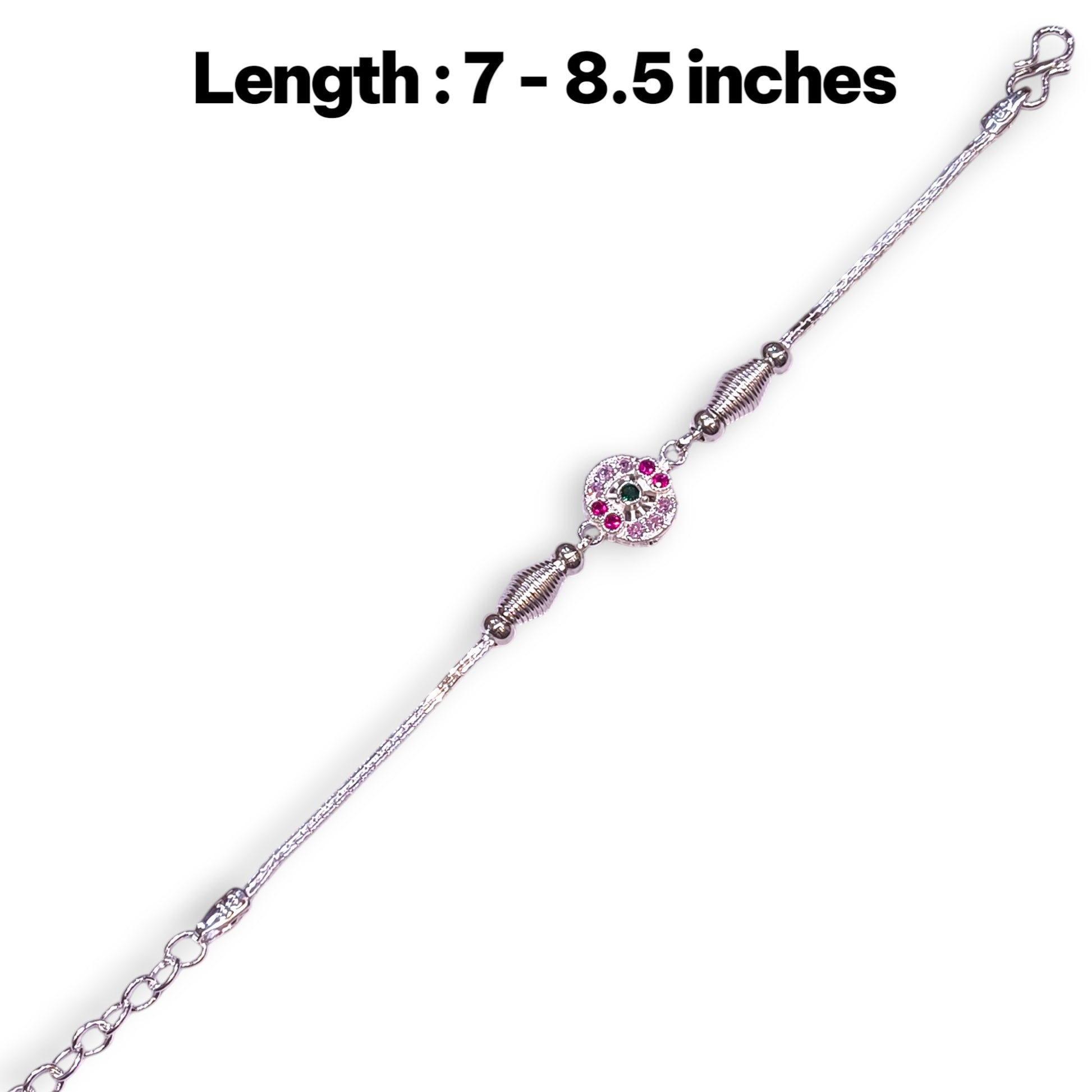 Silver bracelet rakhi 