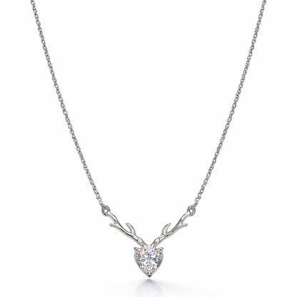 Deer Heart sterling silver pendant