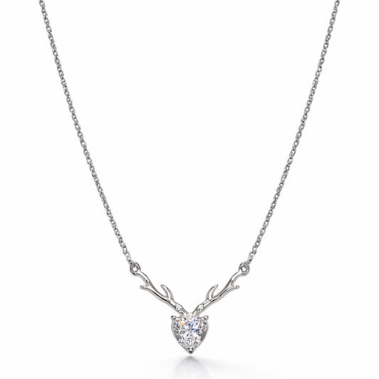 Deer Heart sterling silver pendant