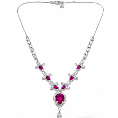 Silver short necklace for women