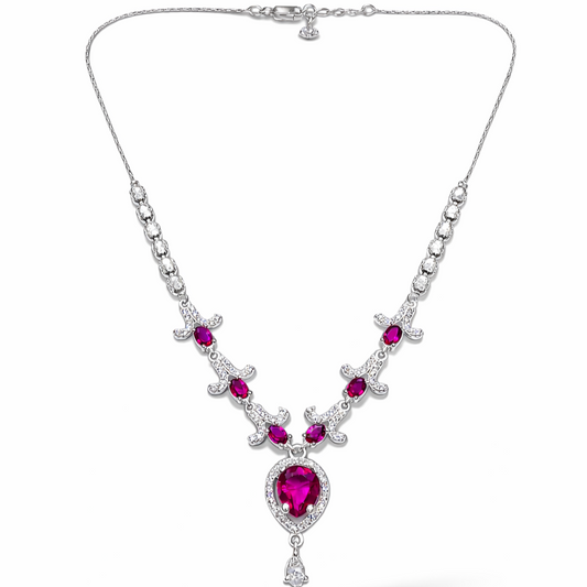 Silver short necklace for women