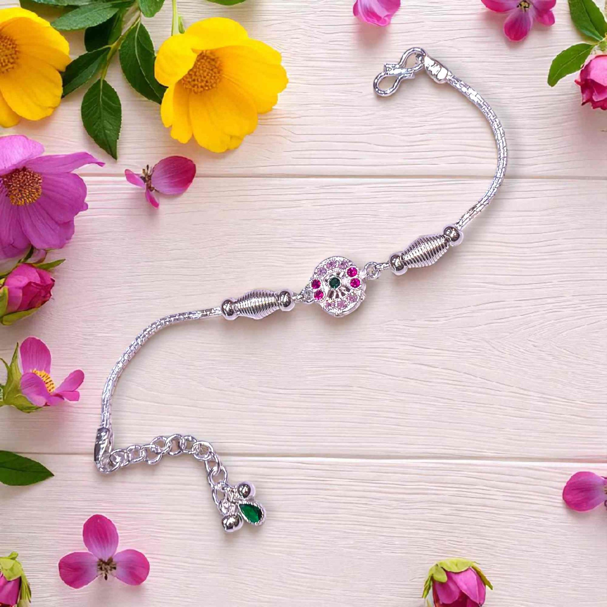 Silver rakhi for Raksha bandhan