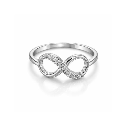 Infinity sterling silver ring