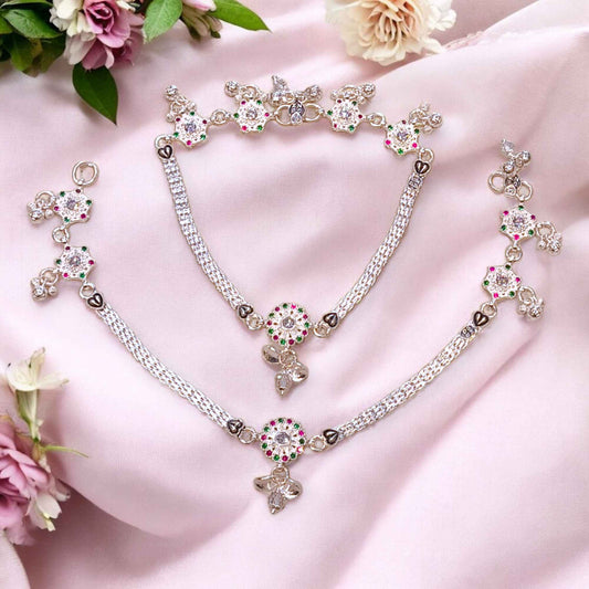 Silver payal for women latest design