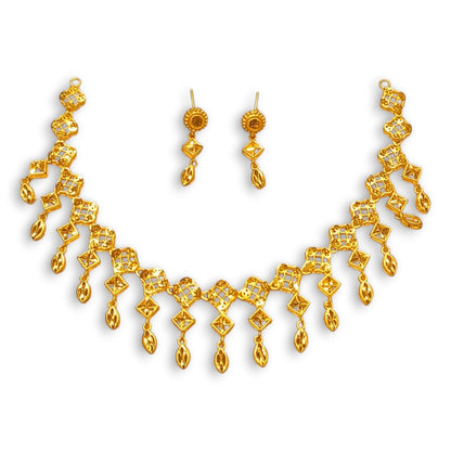 Jauhré 24k Gold Plated Turkish Necklace Set for Women