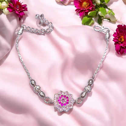Silver Rakhi for Brother by Jauhari Jewellers
