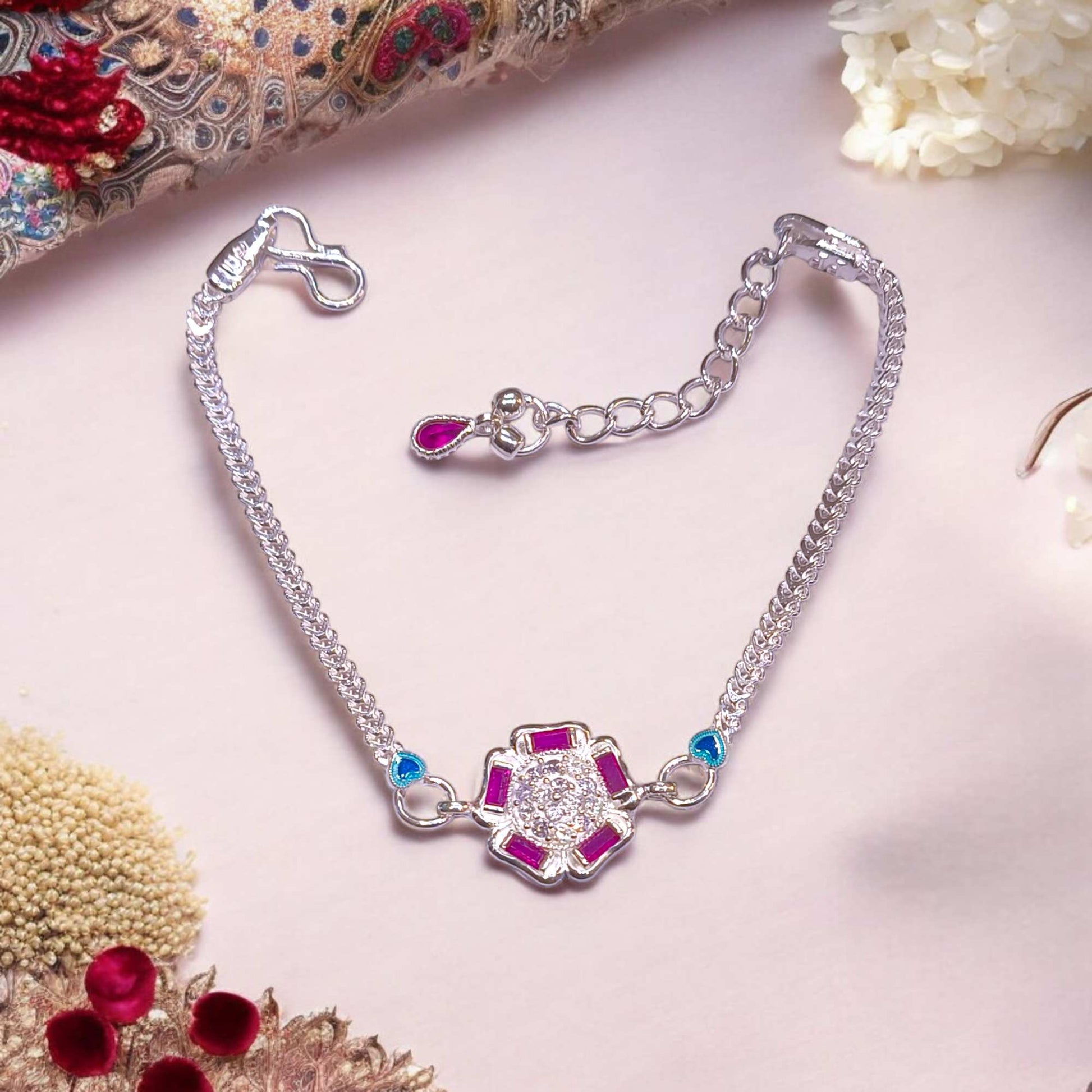 Silver rakhi for brother 