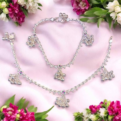 Silver ghunghroo payal