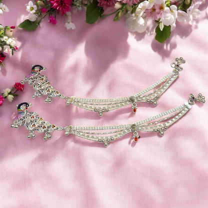Silver anklets under 10000