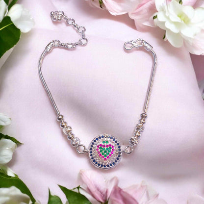 Silver bracelet rakhi for brother