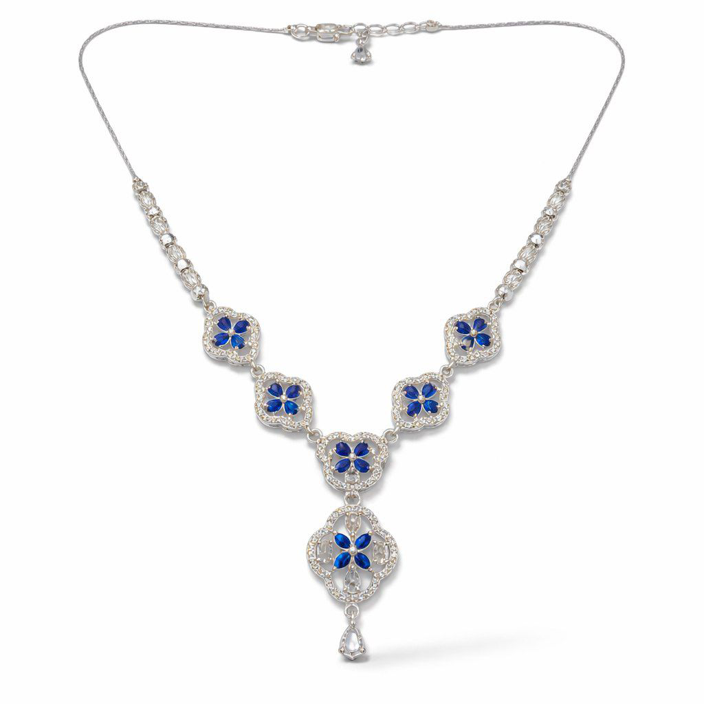 Silver necklace set for women