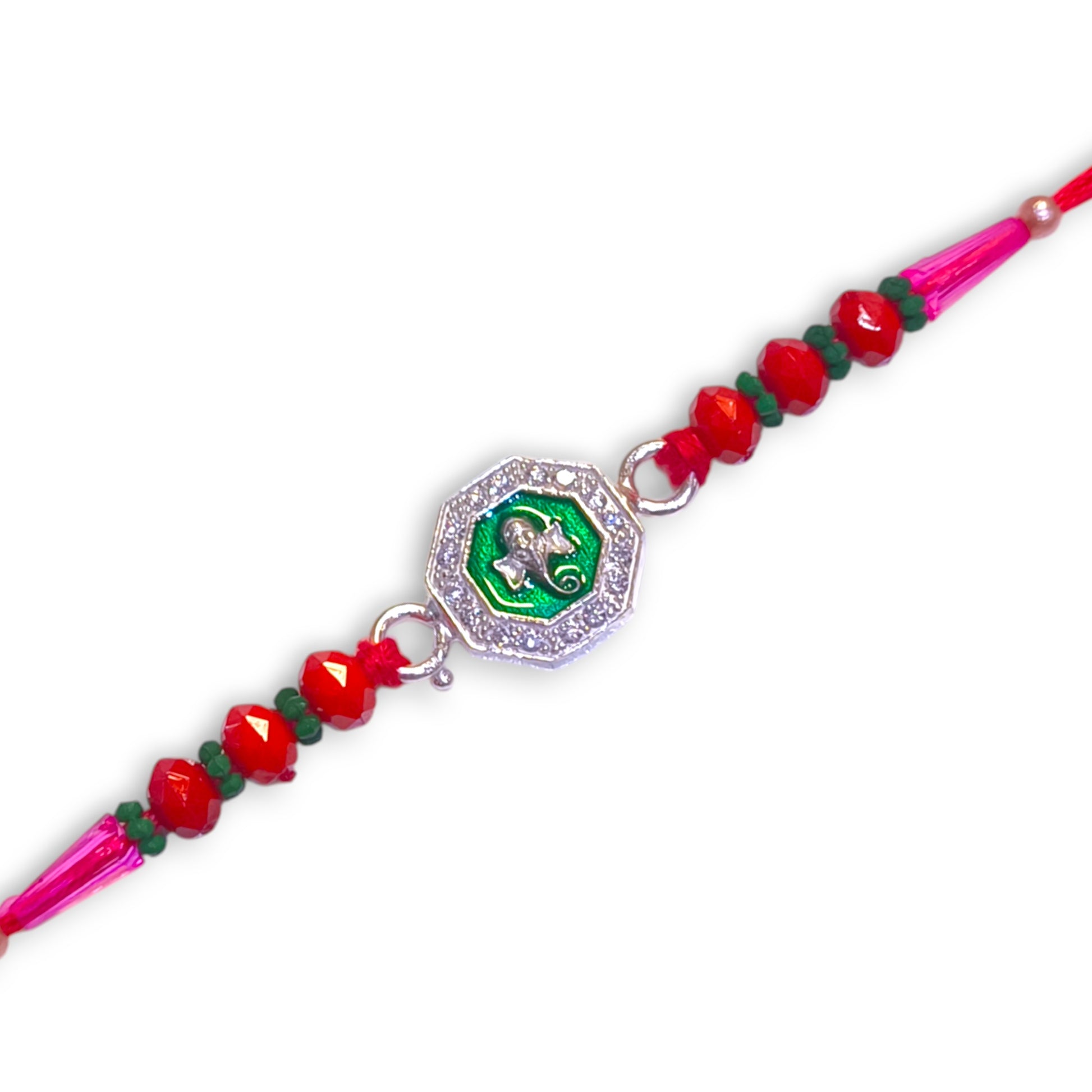 Silver Ganesh ji rakhi by jauhari jewellers