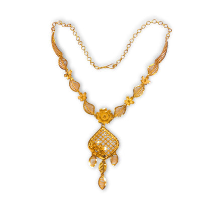 Gold plated fancy necklace set
