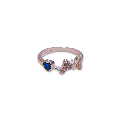 Silver heart ring for girls