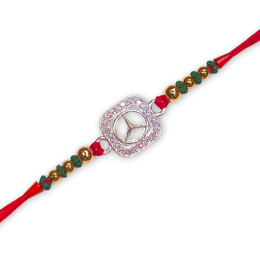 Silver thread rakhi for brother - jauhari jewellers