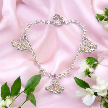 Silver payal party wear