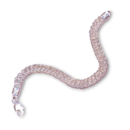 Silver mens bracelet