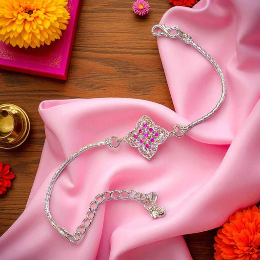 Silver rakhi latest design 