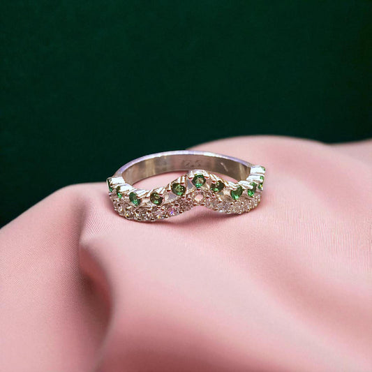 Silver ring latest design for girls