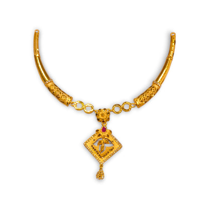 Gold plated necklace for women