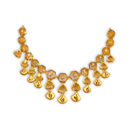 Gold plated necklace set 