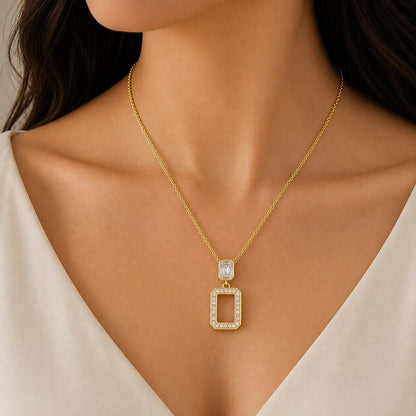 Gold plated sterling silver pendant necklace 